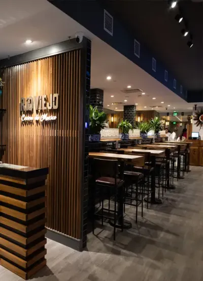 Rio Viejo restaurant entrance and seating area